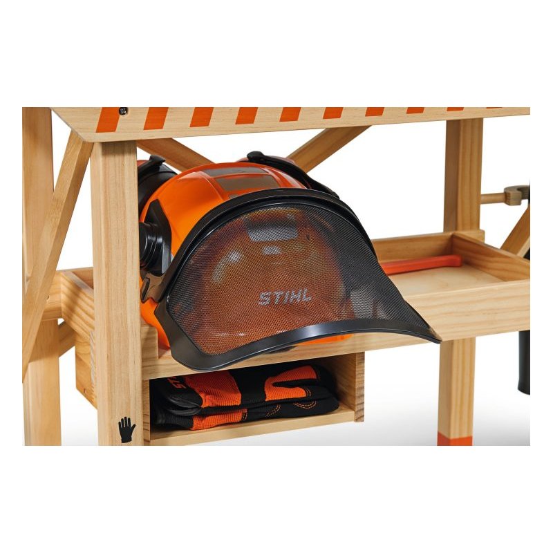 Kinderwerkbank Holz mit Holzspielzeug