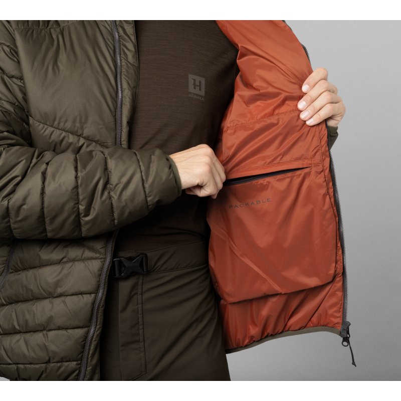 Logmar Insulated packable hooded jacket