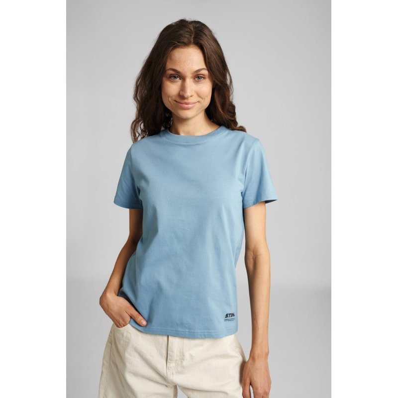 T-Shirt Damen SUSTAINABLE BASIC Blau
