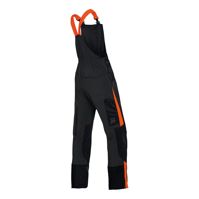 Latzhose (Design C) DYNAMIC, anthrazit/warnorange