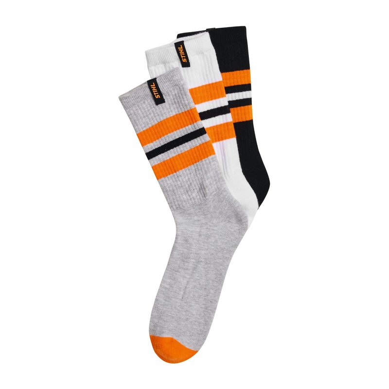 Socken STRIPES 3er Set Schwarz / Weiß / Grau