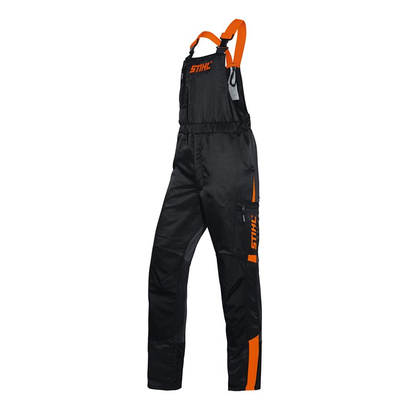 Latzhose (Design A) DYNAMIC, anthrazit/warnorange